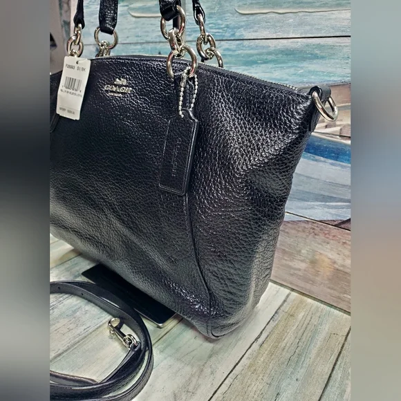 COACH SMALL KELSEY PEBBLED LEATHER SATCHEL CROSSBODY NWT - Picture 2 of 16